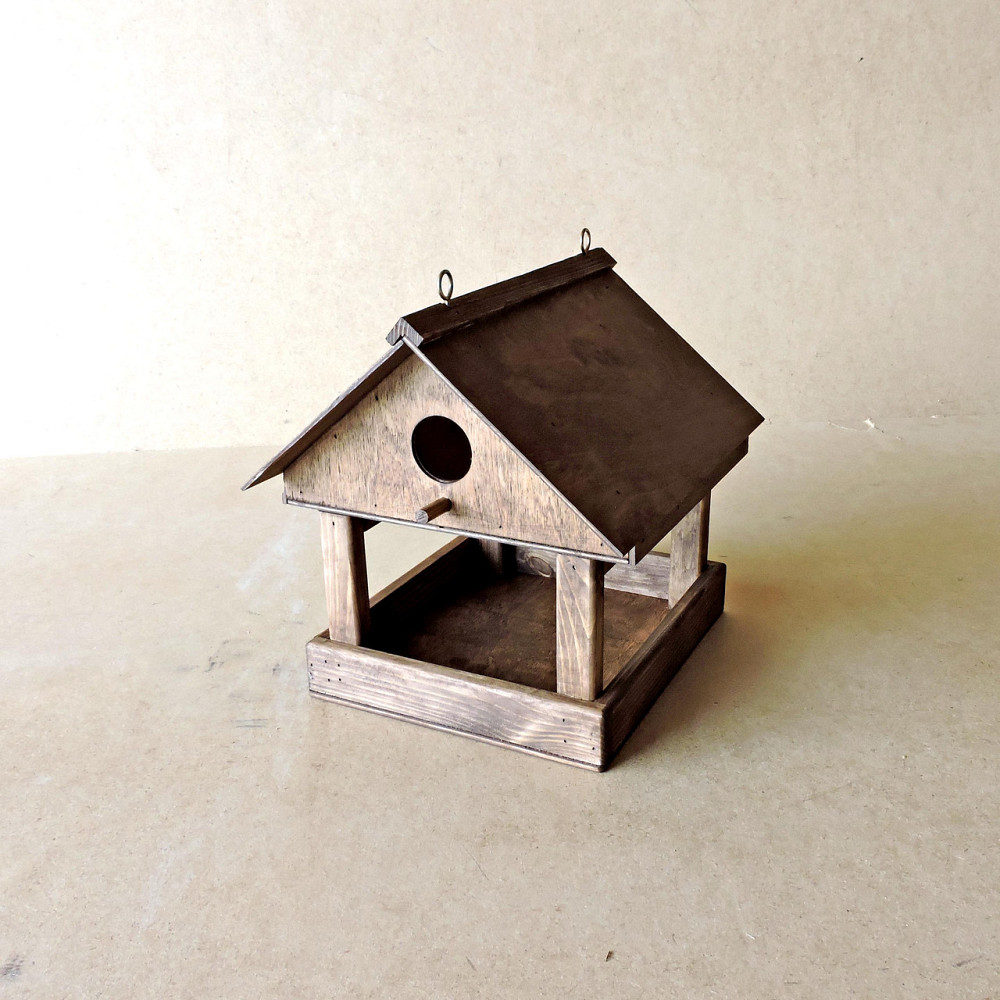 Годівниця з шпаківнею "Горихвостка" капучино Миколаїв - фото 1