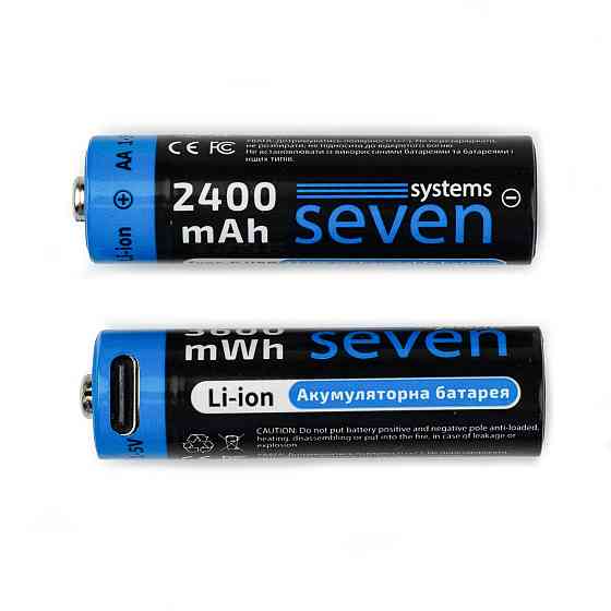 Акумуляторна батарейка SEVEN AA 1.5V Li-ion 2 шт Київ