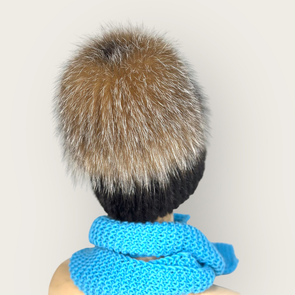 Шапка хутряна жіноча Сюзанна Коричневий Харків - фото 5