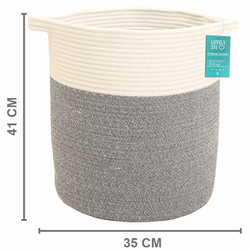 Корзина Органайзер Lovely Svi для хранения белья или игрушек 35 х 41 см Серый Киев - изображение 3