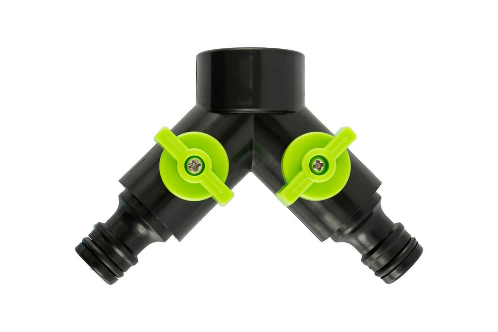 MASTERTOOL Розподiльник двоканальний MASTERTOOL Y-type з регулювальними вентилями ½" - ¾" ВР 92 Київ - фото 3