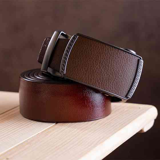 Ремінь чоловічий c пряжкою-автомат Vintage 20339 Коричневий Київ