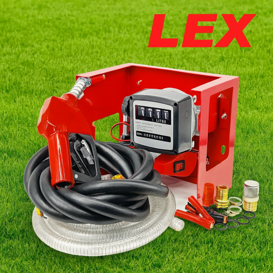 Автомобільна міні АЗС LEX механічний показник заправка пального насос для пального з механічним лічильником  24В Львів