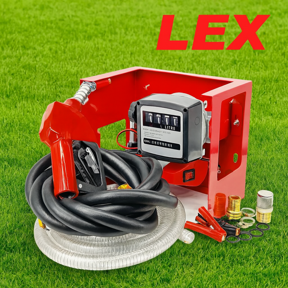 Автомобільна міні АЗС LEX механічний показник заправка пального насос для пального з механічним лічильником  24В Львів - фото 1