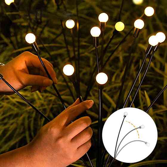 Садовий світильник на сонячній батареї 70см, Тепле світло / Вуличний ліхтар для саду / Газонний ліхтар Київ