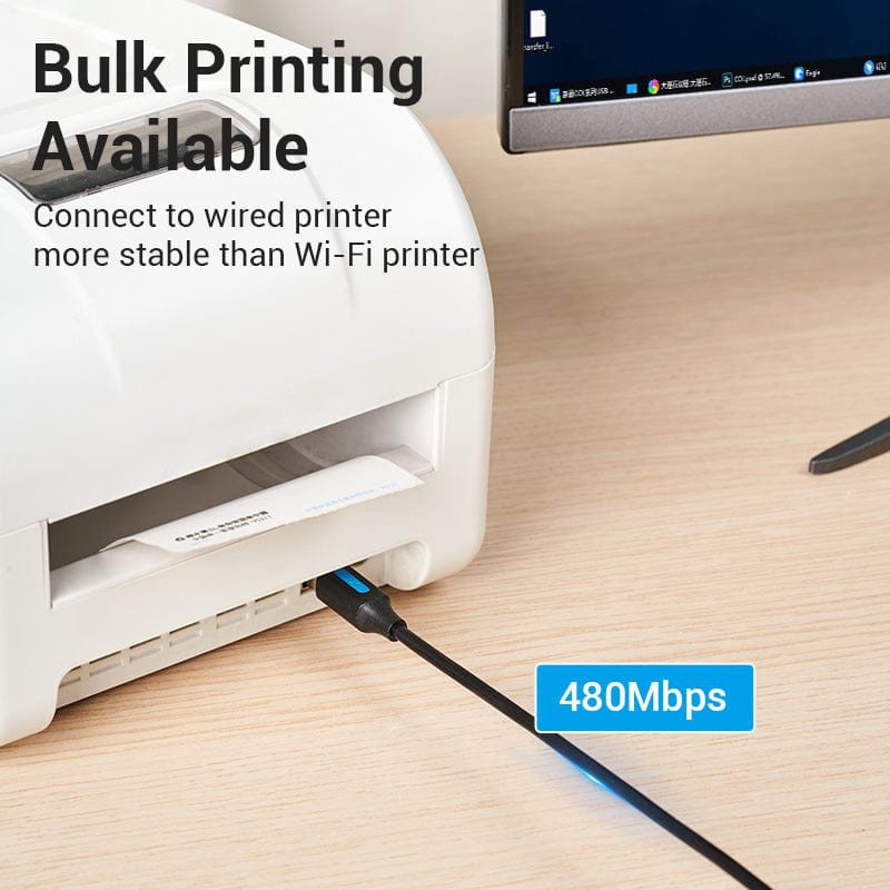 Кабель USB 2.0 Type-C M - USB BM, 2.0 м 2.4А Printer cable Vention Вінниця - фото 9