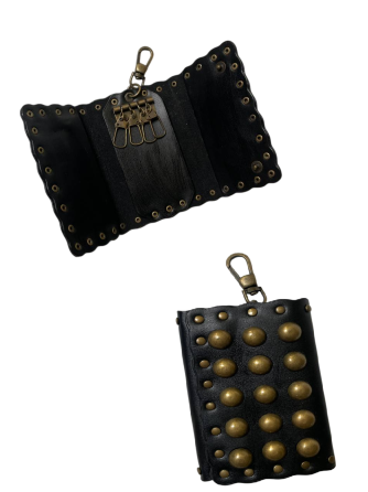 Ключниця з заклепками, шкіра 8х4 см Рівне