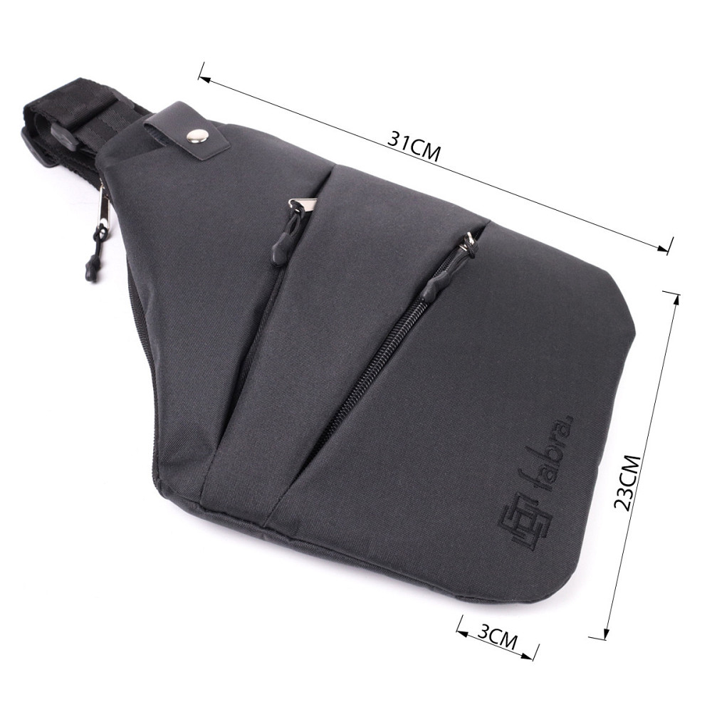 Стильна повсякденна слінг-сумка з якісного поліестеру FABRA 22586 Чорний Київ - фото 2