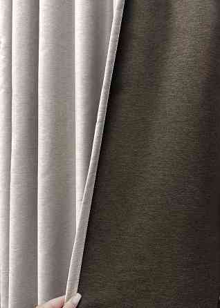 Шторна тканина блекаут двосторонній колекція "Eclipsе" колір попелястий 1818ш Київ