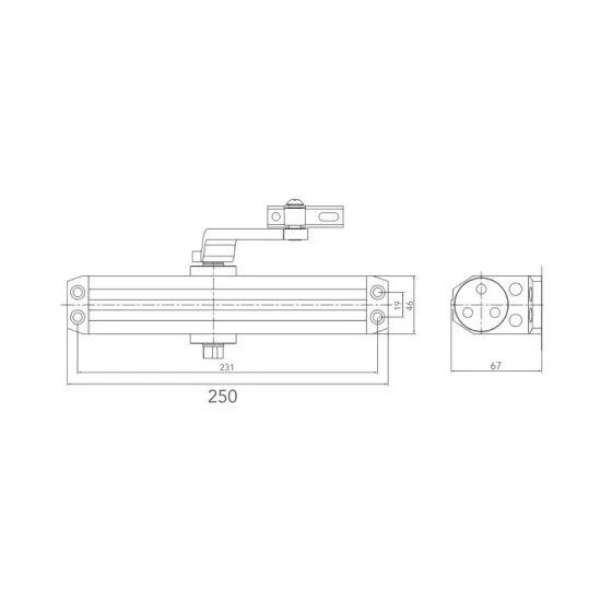 Дверний доводчик Dortec DT-516 Brown (63-00051) Київ