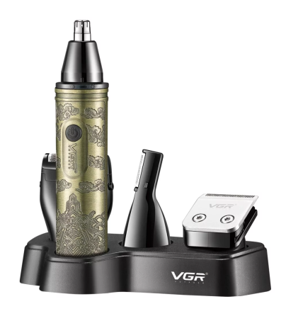 Триммер мужской для бороды и усов VGR V-621 (4 насадки) Киев