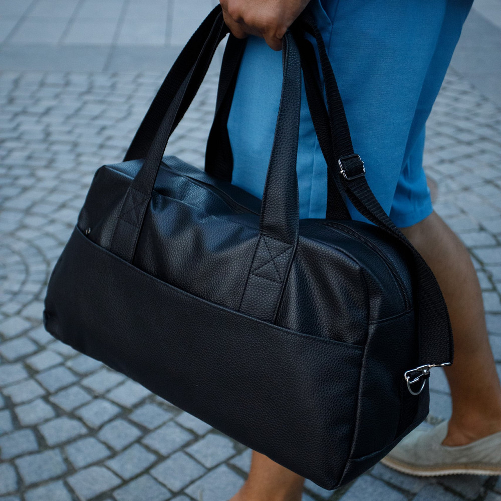 Дорожня спортивна сумка для тренувань і фітнесу з плечовим ременем, чорнаMasterSem Київ - фото 8