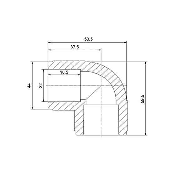 Куточок PPR Blue Ocean "Білий" 32, 90° Київ