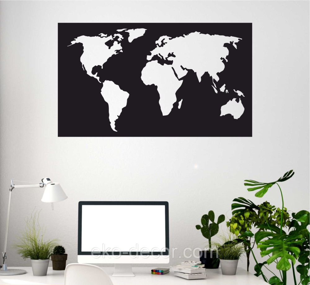 Декоративне настінне Панно «Карта», Декор на стіну Київ - фото 1