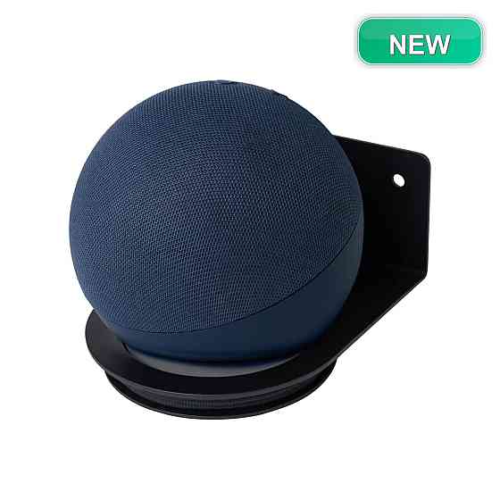 Кріплення підставка shinar для Echo Dot 4/5 HomePod mini метал чорний з кабельменеджментом і антивібраційним силіконом Київ