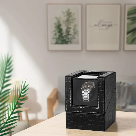 Ротомат, Віндер, Скринька для автопідзаводу годинника (Watch Winder) для автопідзаводу годинника, 1 слот, тихий мотор, екошкіра Київ