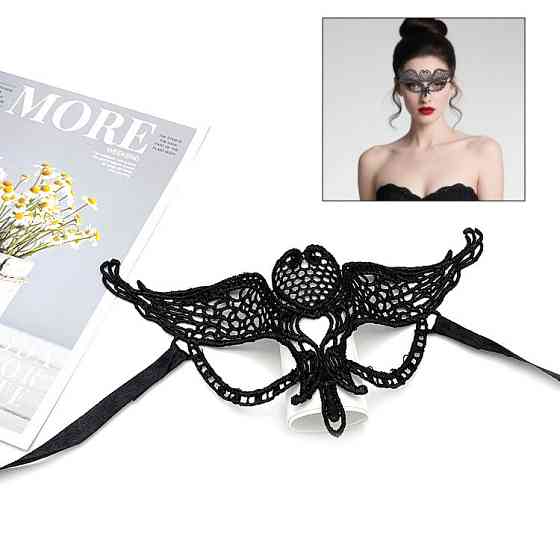 Маска карнавал із мережива one size чорний Київ