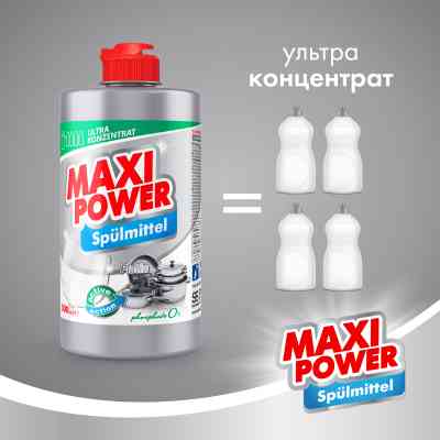 Средство для ручного мытья посуды Maxi Power Платинум 500 мл (4823098411949) Винница