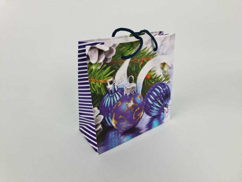 Новогодние, бумажные ,подарочные  пакеты с ручкой Чашка 16/16/8-019 (12 шт) Харьков - изображение 3