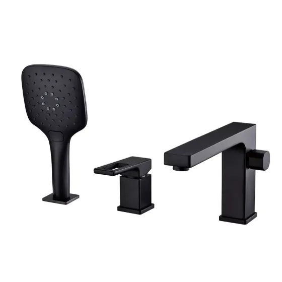 Змішувач на борт ванни GAPPO G1117-6 чорний Київ