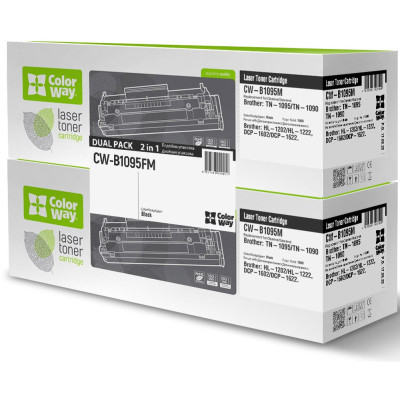 Картридж ColorWay Brother TN1095 HL-1202/DCP-1602 DUAL PACK 2x1,5K (CW-B1095FM) Вінниця - фото 1