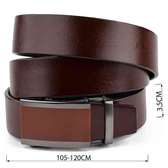 Ремінь чоловічий з коричневою вставкою на пряжці Vintage 20286 Коричневий Київ