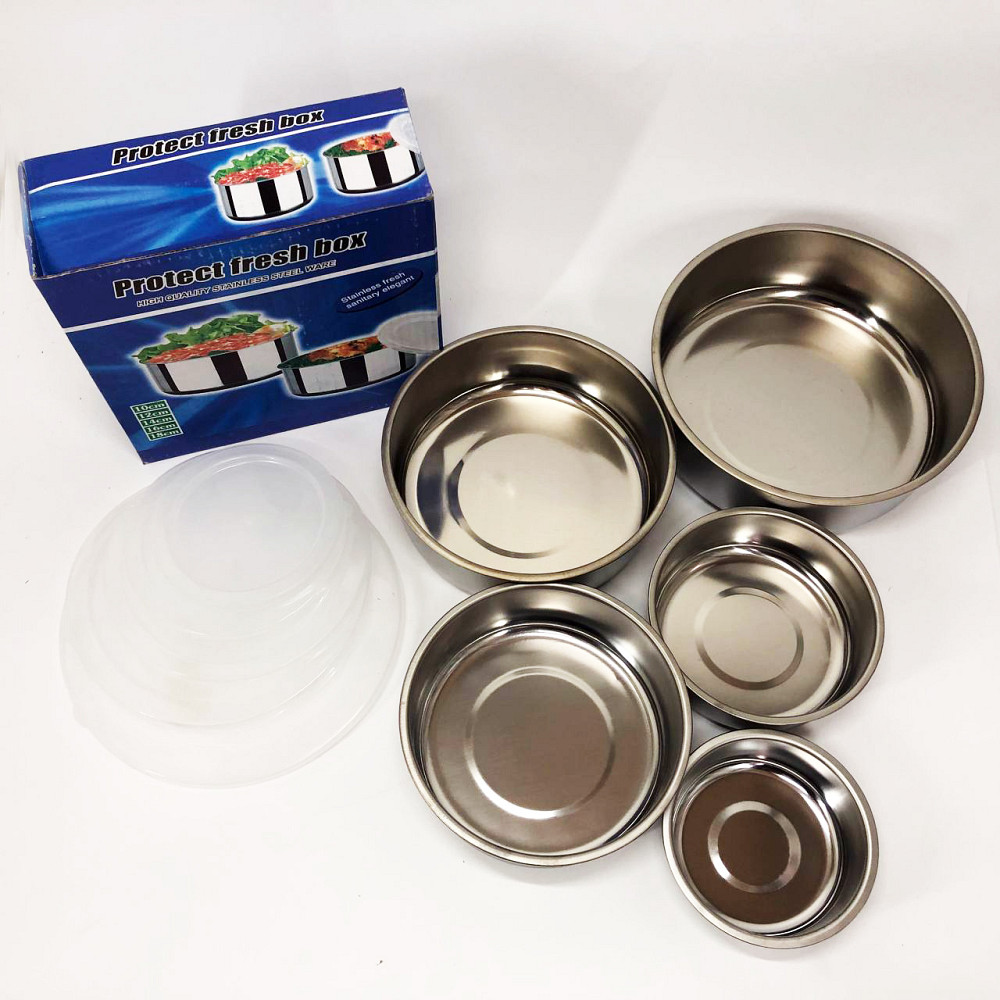 Набор пищевых контейнеров Unique UN-1515 5 шт из нержавеющей стали YT-14 Львов - изображение 14