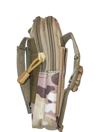 Тактическая мужская поясная сумка 4 кармана 18 на 12 см камуфляжный зеленый Киев