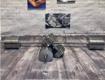 Набор 47 кг Штанга + Гантели металлические разборные 2 по 20 кг Гантели, гири, штанги и диски Киев - изображение 3
