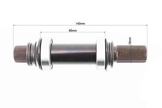 Каретка "шліци BMX 48T-19мм" 140мм, з направляючим шліцом, 2 пром-підшипники (19*37*9), KL-11D (Spanish Type) Київ