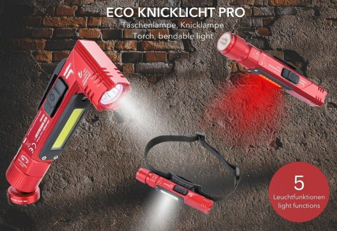 Фонарь гибкий многофункциональный Troika с красным светом 150лм Красный Киев - изображение 4