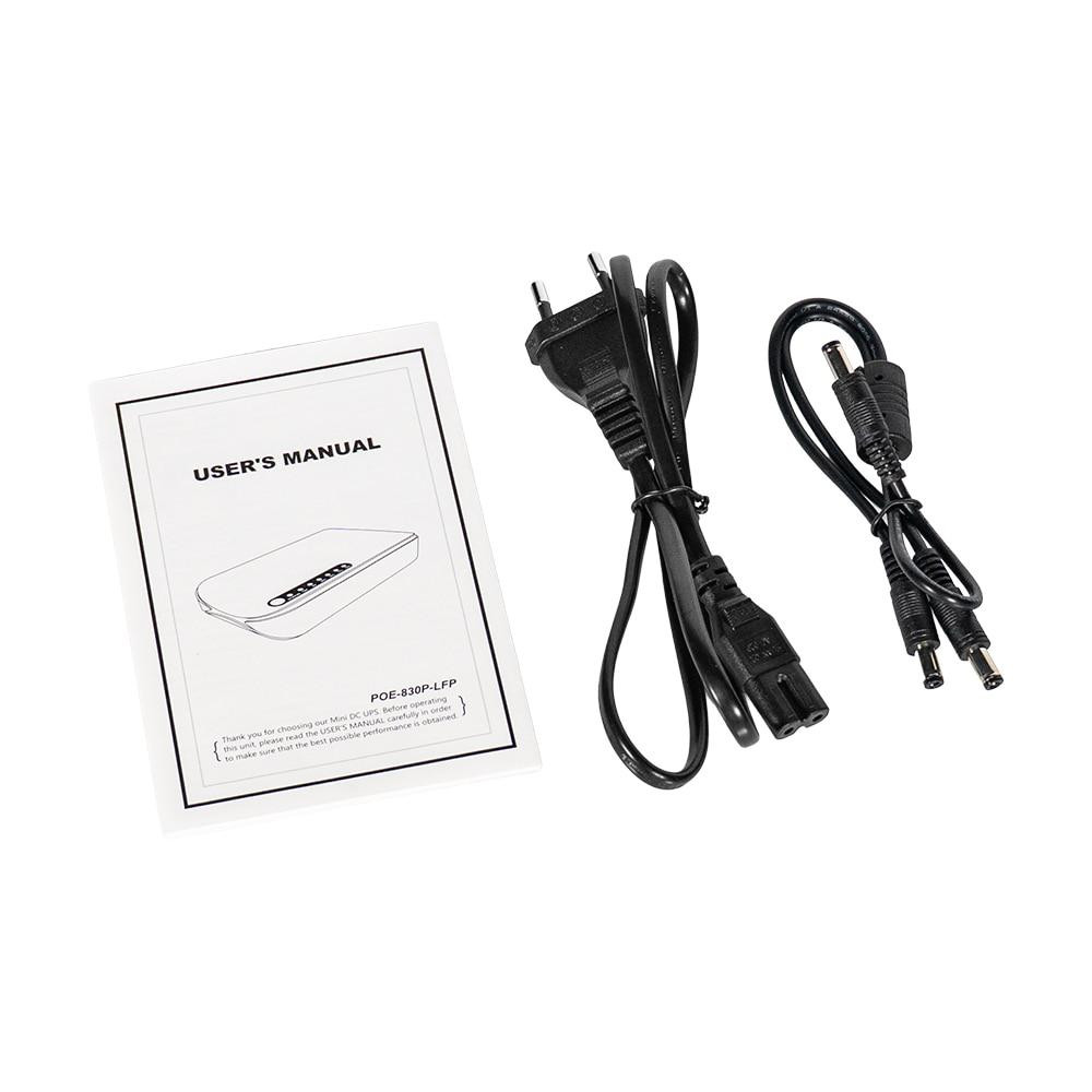 Джерело безперебійного живлення Mini UPS SKE POE-830P-LFP 20000mAh 5V/9V/12V/24V/PoE, LiFePo4 4*5Ah, для роутера та оптичного Киев - изображение 12