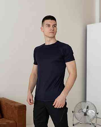 Тактическая милитари футболка кулмакс темно-синяя мужская Pobedov Ergo Киев