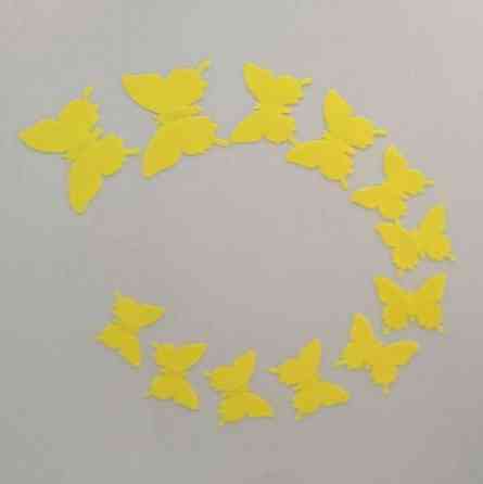 Жовті метелики декоративні - 12шт. Київ