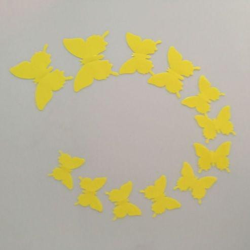 Жовті метелики декоративні - 12шт. Київ - фото 4