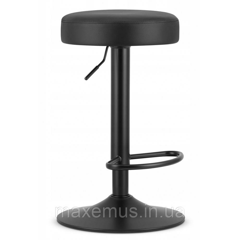 Барный стул для барной стойки без спинки на кухню на черной основе высокий Hoker эко кожа B 067 черн Львов - изображение 4
