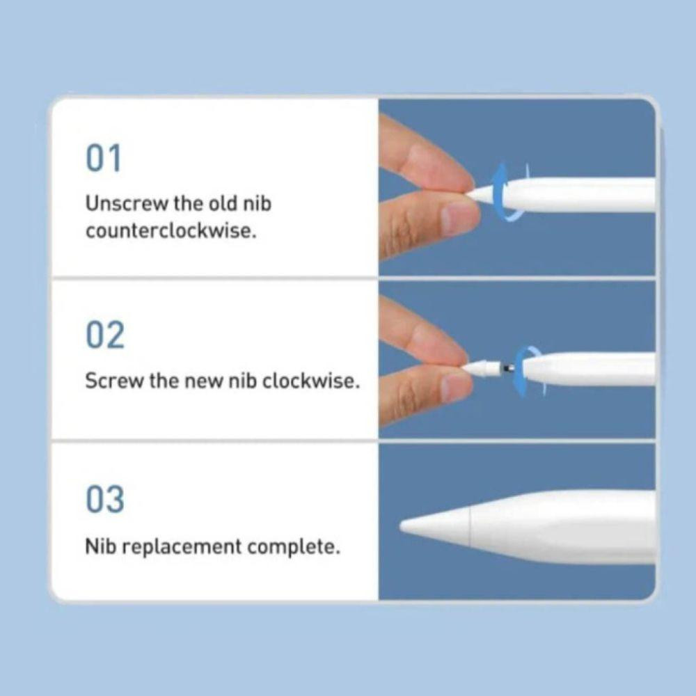 Змінні наконечники для стилуса Baseus Smooth Writing Capacitive Stylus Tips Moon White（2pcs） Одеса - фото 6