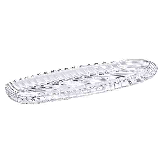 Yiwu Блюдо сервірувальне 39х13.5х2.5 см скляне для закусок канапе фруктів HP-YH-13 Киев