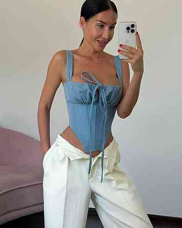 Жіночий стильний романтичний корсет з акцентом на талію стрейч+гіпюр Одеса