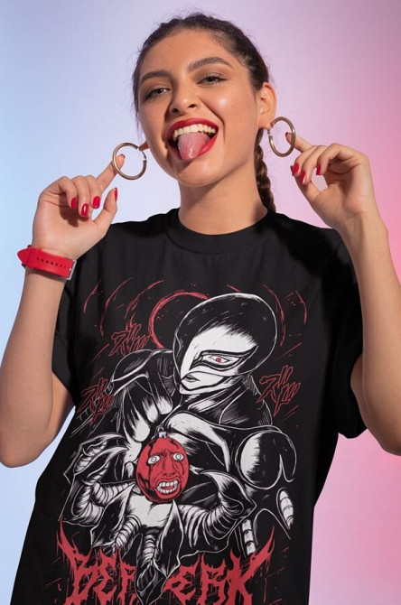 Футболка для хлопчика з аніме принтом Берсерк Гутс Гріффі Вбр оверсайз (зріст від 165 до 180) Чорний AnimeJ1036m Дніпро - фото 3