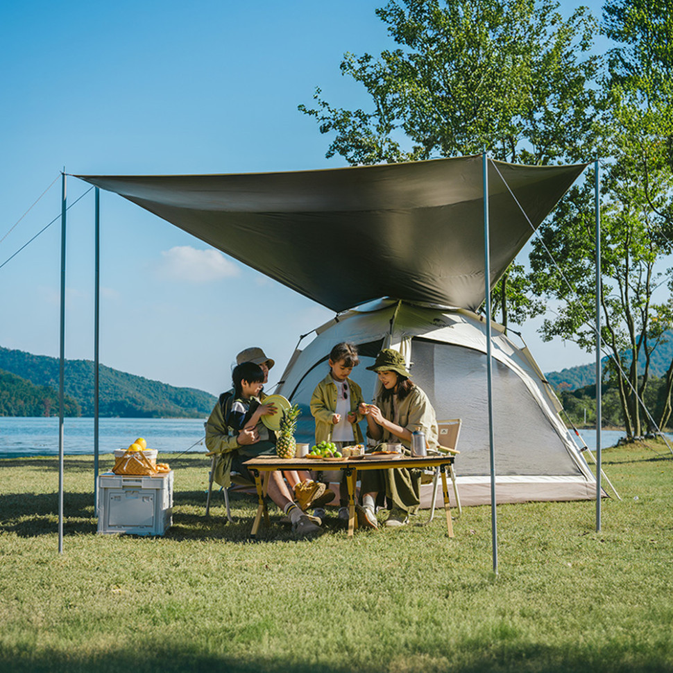 Палатка трехместная автоматическая с тентом Naturehike Ango CNK2550WS010 S (Коричневый) Винница - изображение 7