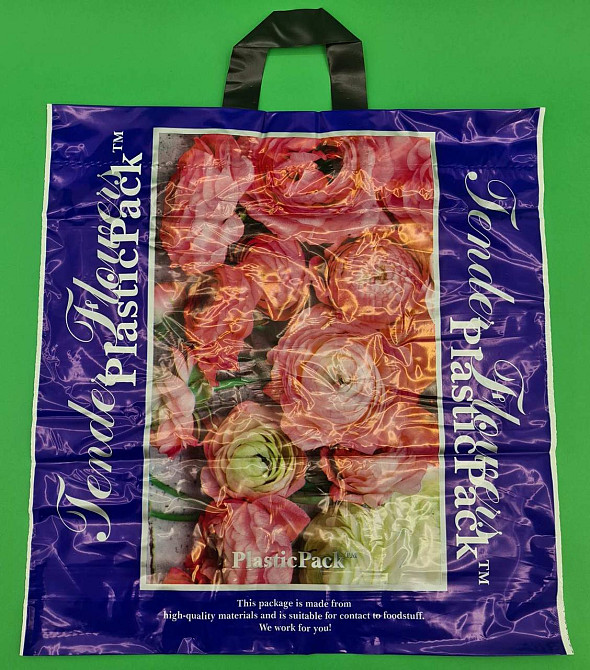 Пакет с петлевой ручкой (47*49) Розы Наксан (25 шт) Харьков - изображение 1