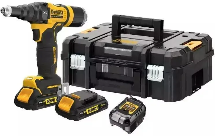 Акумуляторна nitownica DeWalt DCF403D2GT-QW 18V 2x2,0Ah XR do nitów zrywalnych z aluminium, stali T-Stak Новинка Київ - фото 1