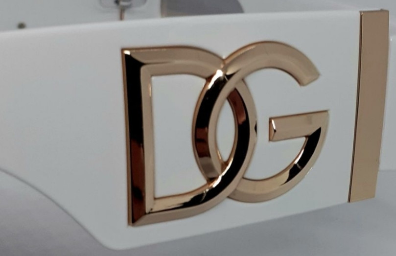 Брендовые модные женские очки белые линзы бежево золотые. Киев - изображение 1