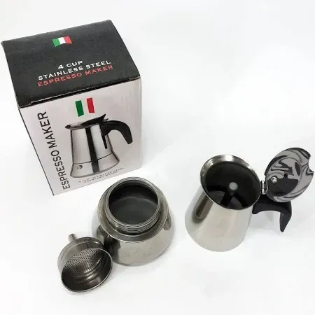 Гейзерна кавоварка UNIQUE UN-1901 на 4 чашки, 180 мл, з нержавіючої сталі, для плити та індукції Одеса - фото 2