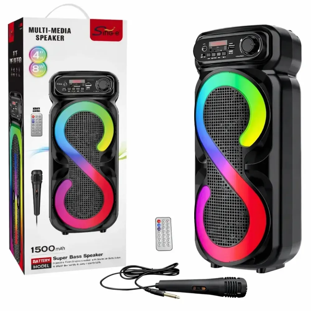 Портативная Bluetooth колонка ZQS4270M с микрофоном и пультом ДУ, USB/TF/FM, LED подсветка Одесса - изображение 1