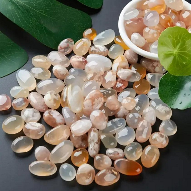 Агат "Сакура" натуральний, галтовка 1-2 см, упаковка 100 г Київ - фото 2