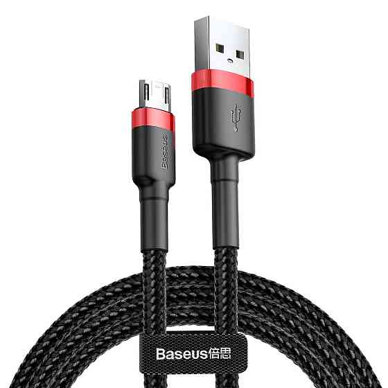 Кабель Baseus Cafule Cable USB For Micro 2.4A 1m Red+Black Київ