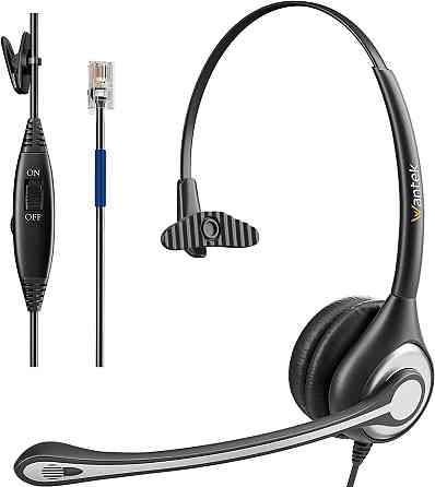 Провідна телефонна гарнітура навушники Wantek A600 RJ9, 3.5, usb, 2.5 Луцьк