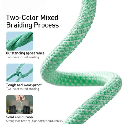 Дата кабель USB-C to Lightning 2.0m 20W green Baseus (CALD000106) Винница - изображение 5